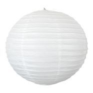 Lampion wit 25 cm.